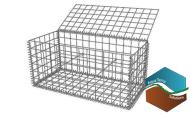 Gabion electrosoudé en kit préassemblé par spirales